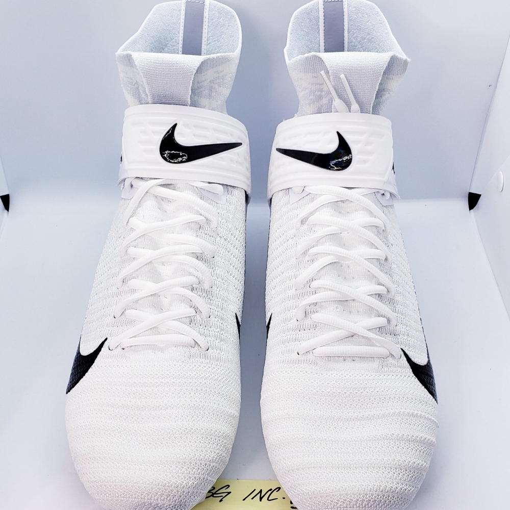 NEW Size 14 Men's Nike Alpha Menace Elite 2 Football Cleats White AO3374-101 - Picture 9 of 11